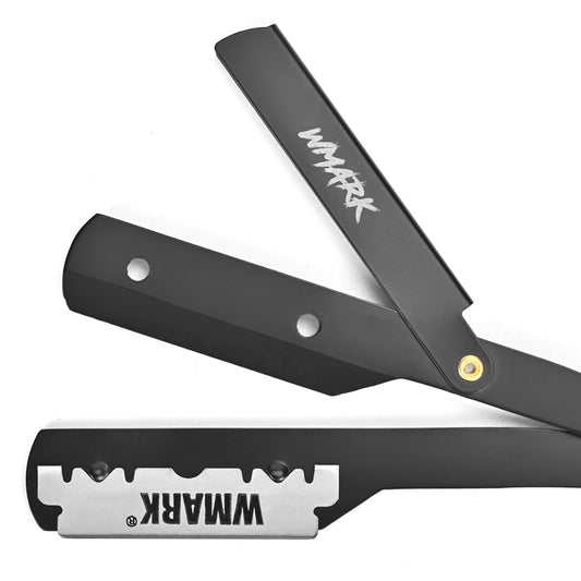 WMARK NG-HZ002 Folding Shaving Razor | Stainless Steel Barber Razor with Replaceable Blades