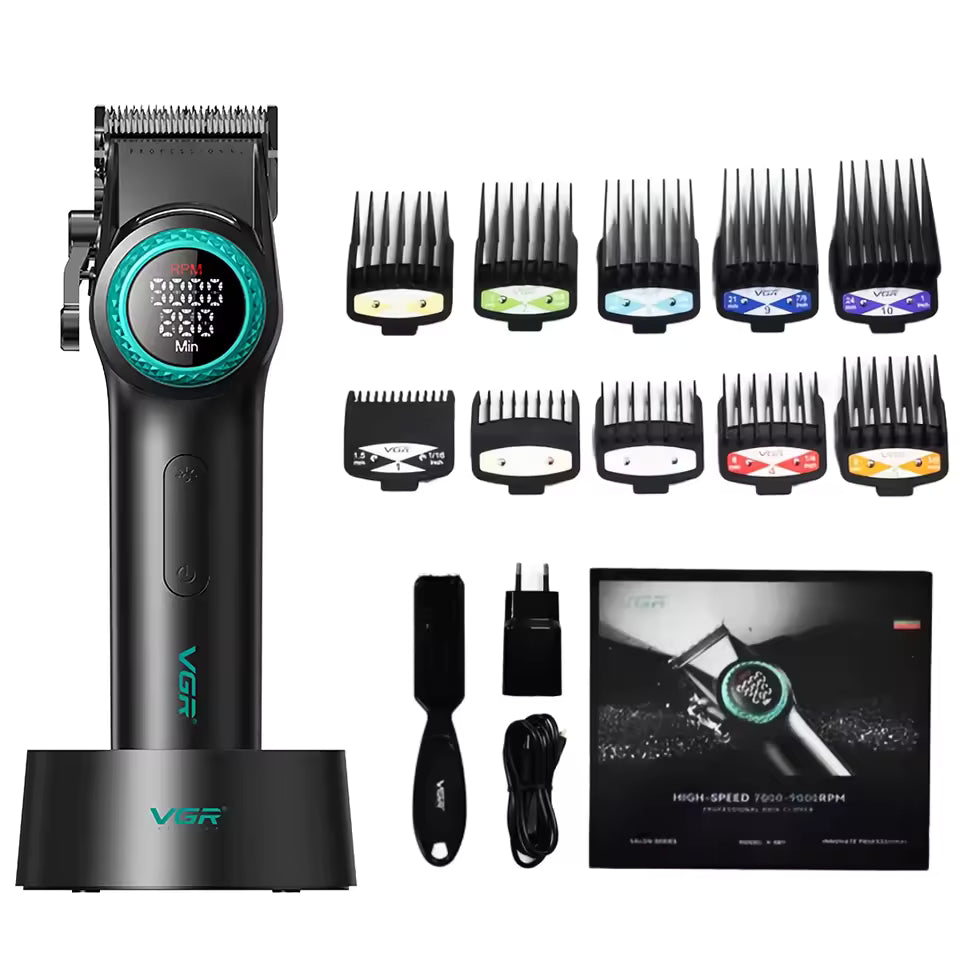 VGR 001 Pro Hair Clippers ✂️ Cordless for Men – Barber Tool, Rechargeable