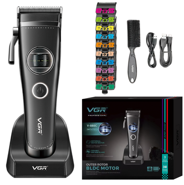VGR V-880C Hair Clipper | High-Speed Cordless Design – Precision Stainless Steel Blades