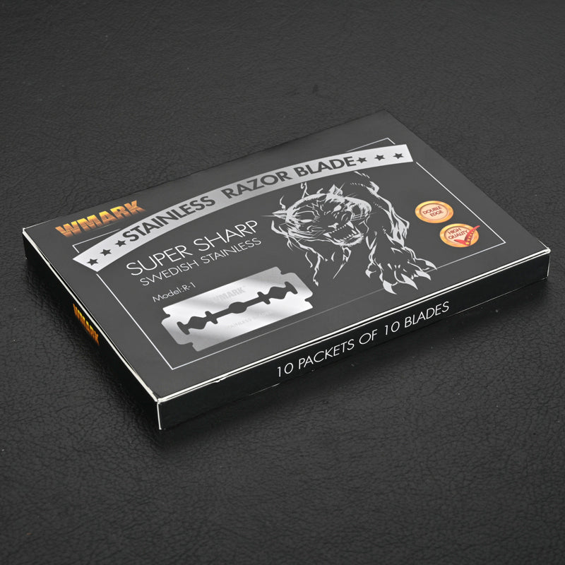WMARK R-1 Razor Blades (300) – Swedish Stainless Steel 🪒 Double-Edge | 3 Packs