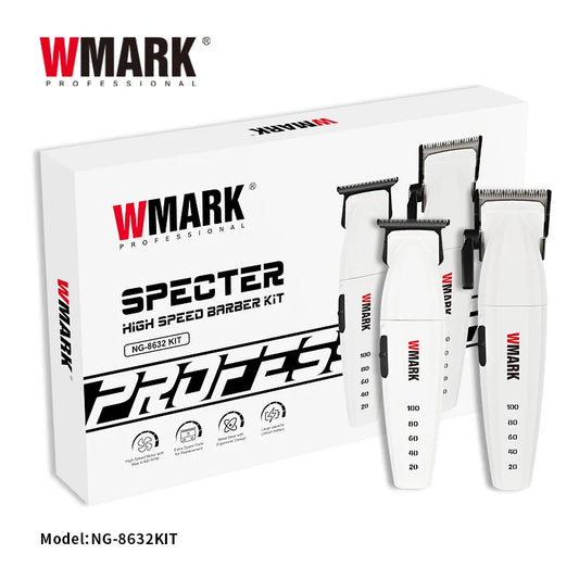 WMARK NG-8632KIT High-Speed Hair Clipper w/ DLC & Extra Blade Set