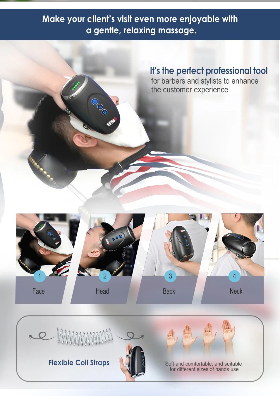 WMARK NG-SM001 – Pro Handheld Massager 🔋 Cordless | Pain Relief | Quiet Power