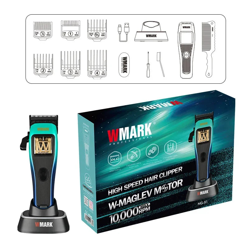 2025 WMARK NG-X1 POLAR High-Speed Trimmer w/ DLC Blade & Magnetic Motor
