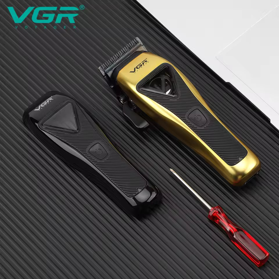 VGR 015 Pro Cordless Clipper ✂️ DLC Blade | 9000RPM + Travel Kit 💼