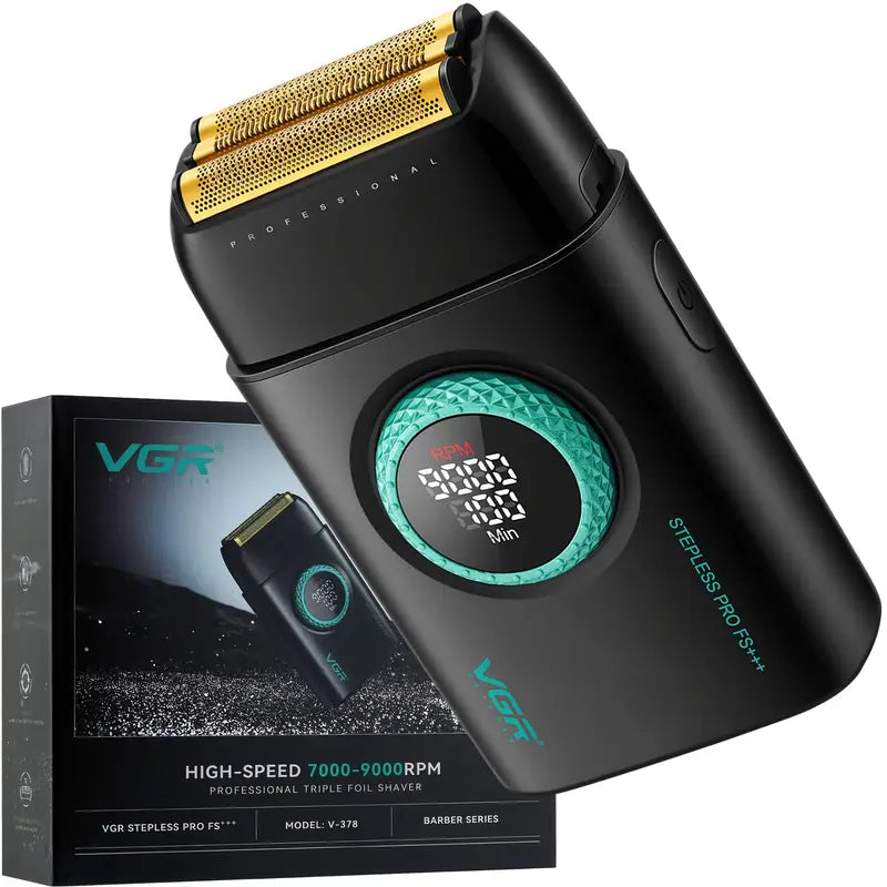 VGR V-378 ✂️ Beard & Hair Shaver – 9000RPM, LED Display, USB Rechargeable 🔋